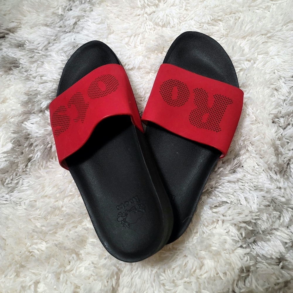 Roots Red Slide Sandles Size 5